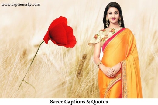 Saree Captions