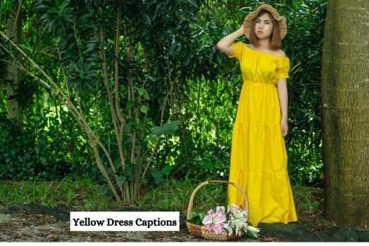 Top Yellow Dress Captions and Quotes For Instagram